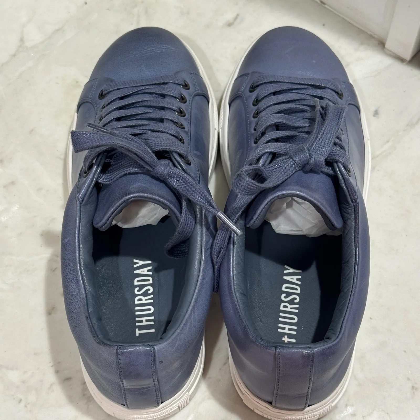 Thursday Boot Co Everyday Leather Sneakers Periwinkle Blue Women's Size 6.5 - Image 5