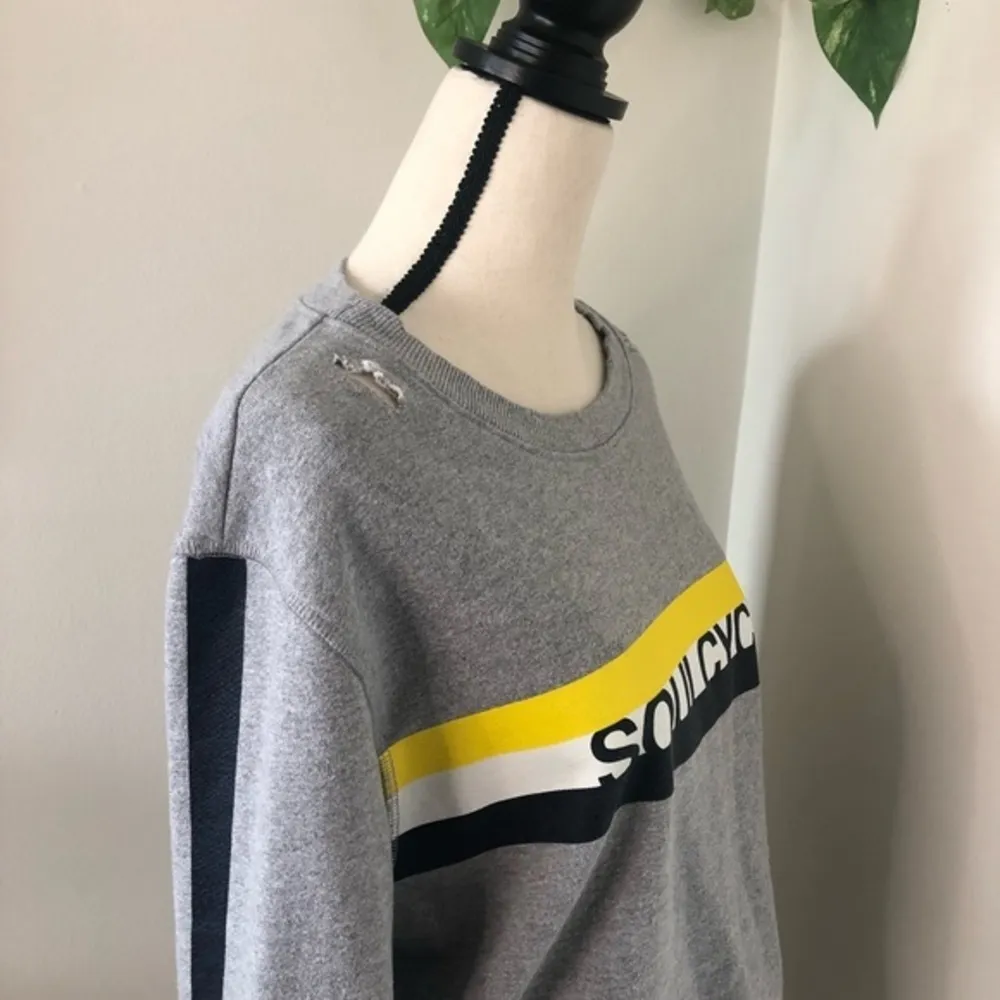 Soul Cycle Distressed Pullover Sweatshirt - Image 7