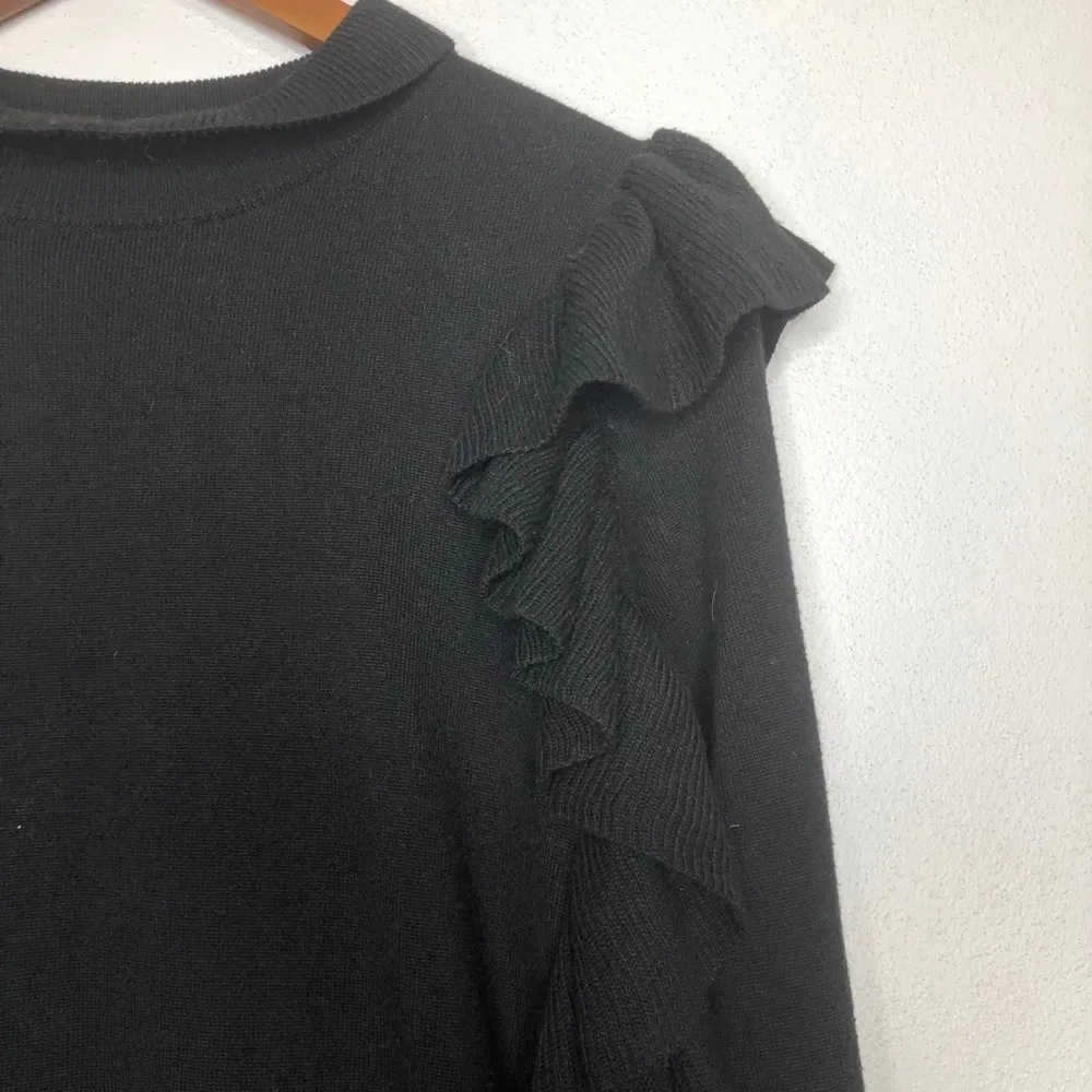 English Factory Ruffle Turtleneck Sweater Black - Image 3