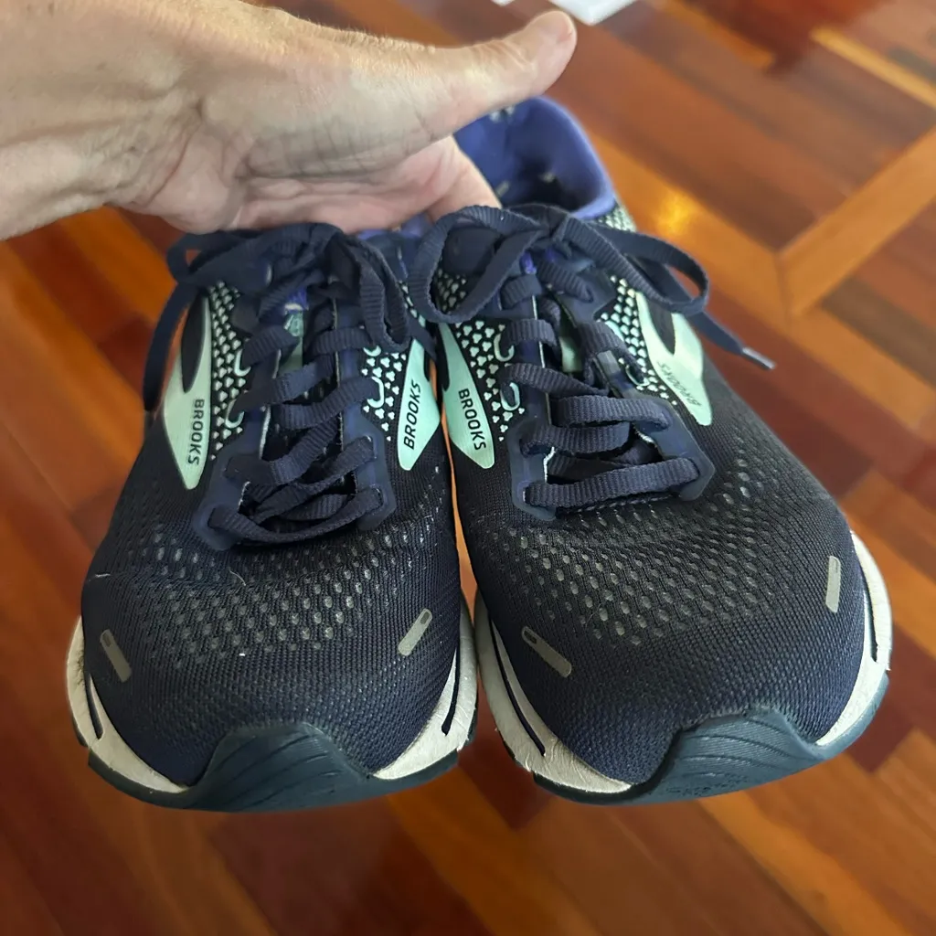 Brooks Ghost 14 Running Shoes Women’s 8.5 Athletic Comfort Blue Green - Image 7