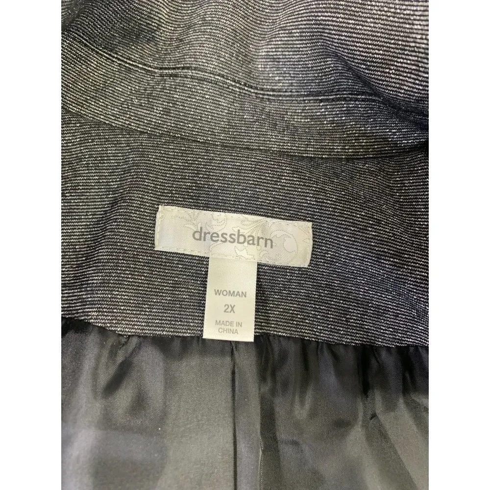 Dressbarn Women's Grey 3/4 Blazer Top - Image 3