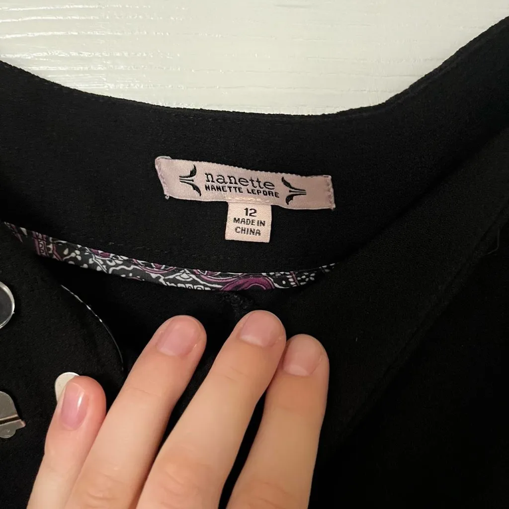 Nannette Classic Black Women's Trousers Size 12 - Image 3