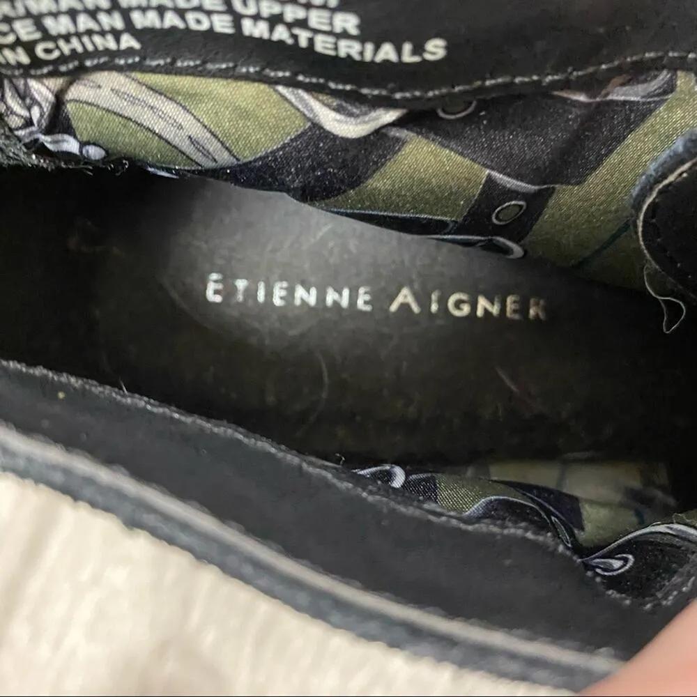 Etienne Aigner Camelot Zita Wedge Ankle Bootie 8 Black - Image 9