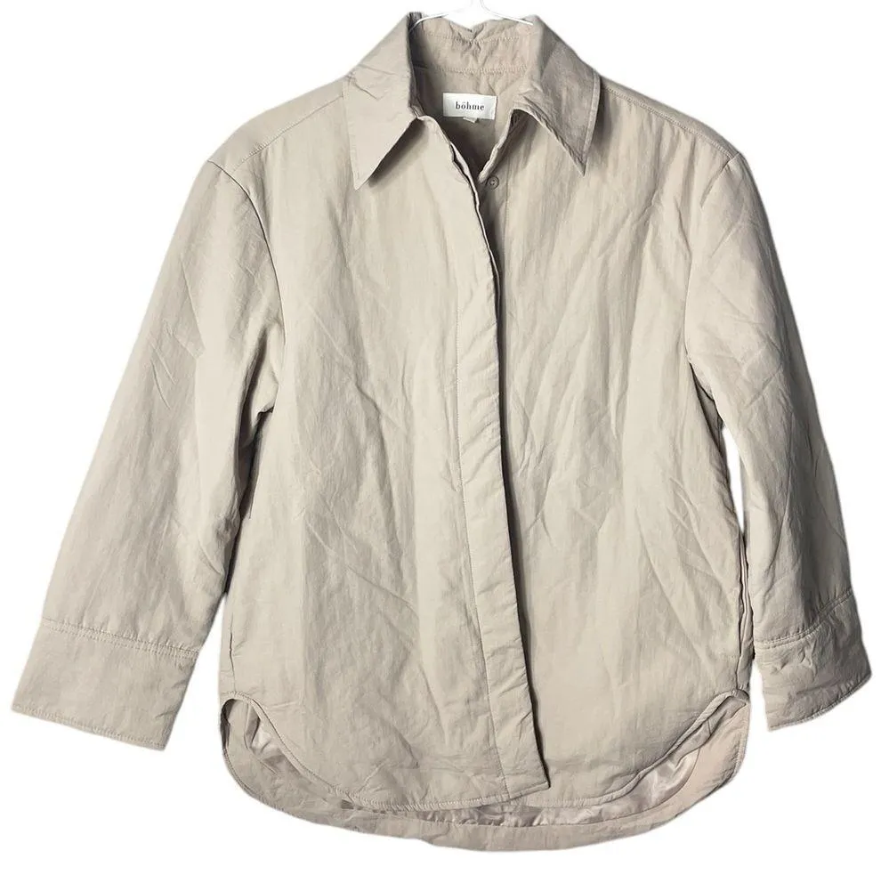 Bohme Women’s Sz XS Parker Oversized Jacket in Taupe - Image 2