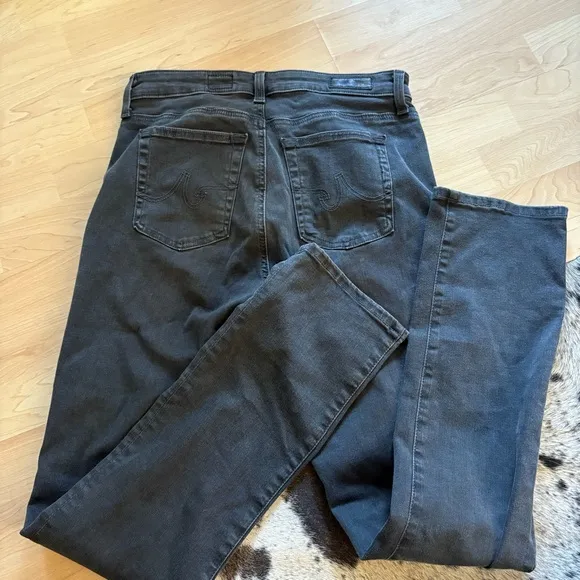 AG ADRIANO GOLDSCHMIED Black Wash‎ Mari High Rise Straight Leg Jeans Size 28 - Image 7