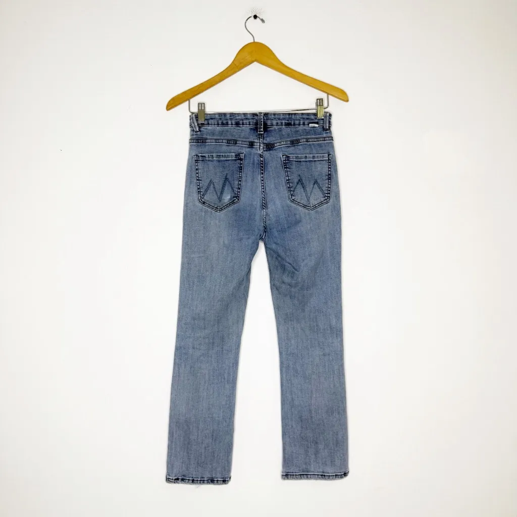 MOTHER Denim Insider Crop Step Fray Jeans – Not Guilty Wash – Size 26 Blue - Image 8