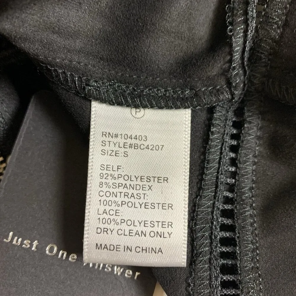 JOA Los Angeles Black Crochet Fringe Crop Jacket Boho Lace Long Sleeve Top XS - Image 9