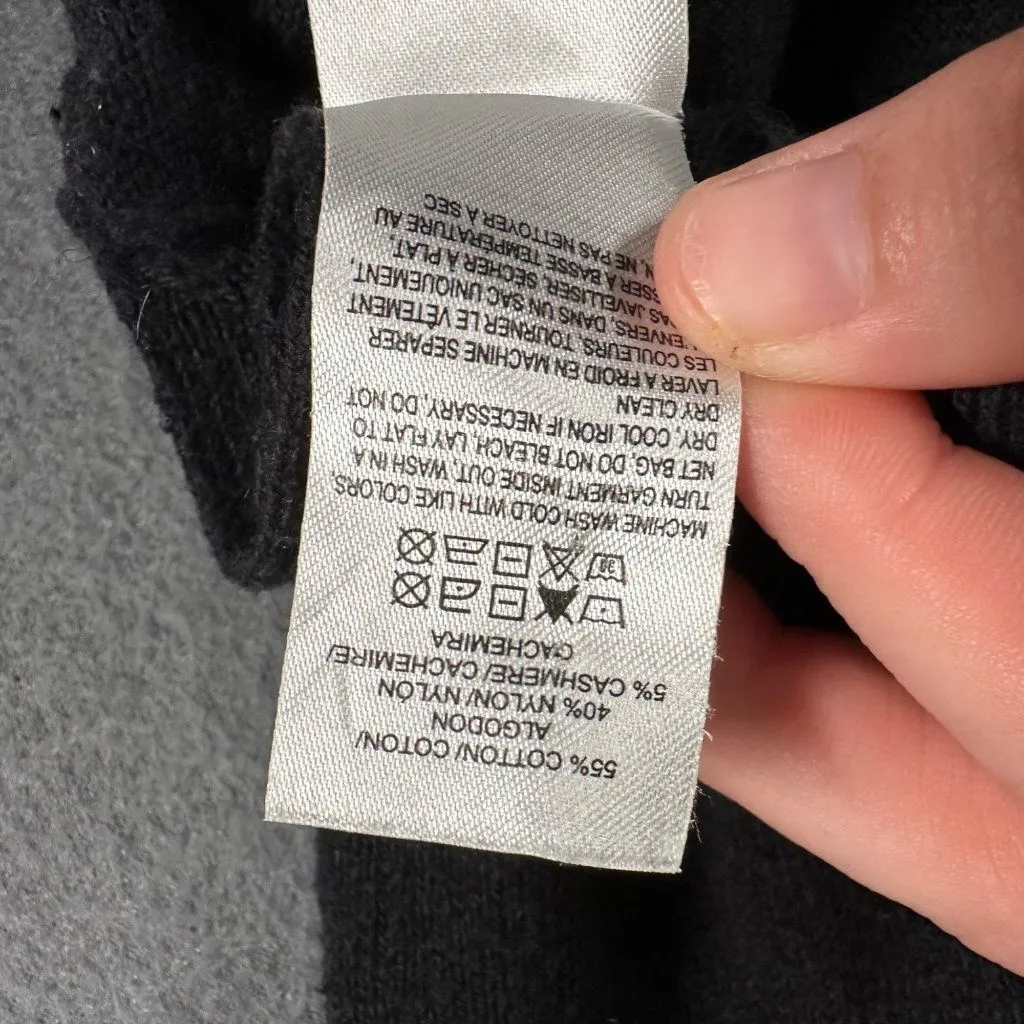 Lucky Brand Womens XS Black V-Neck Button Front Cardigan Long‎ Sleeve Cashmere - Image 7