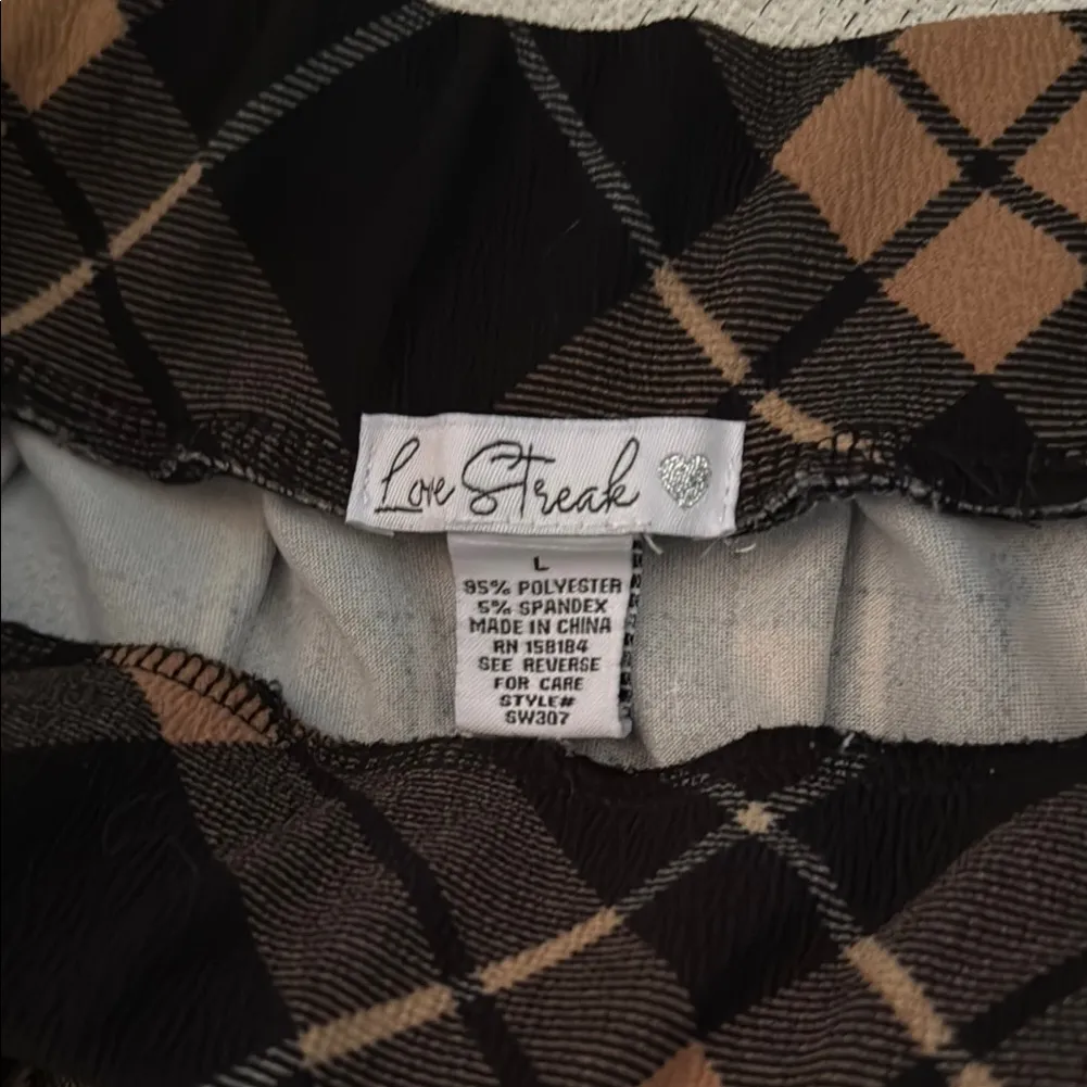 Plaid Brown and Black Women's Skirt - Image 2