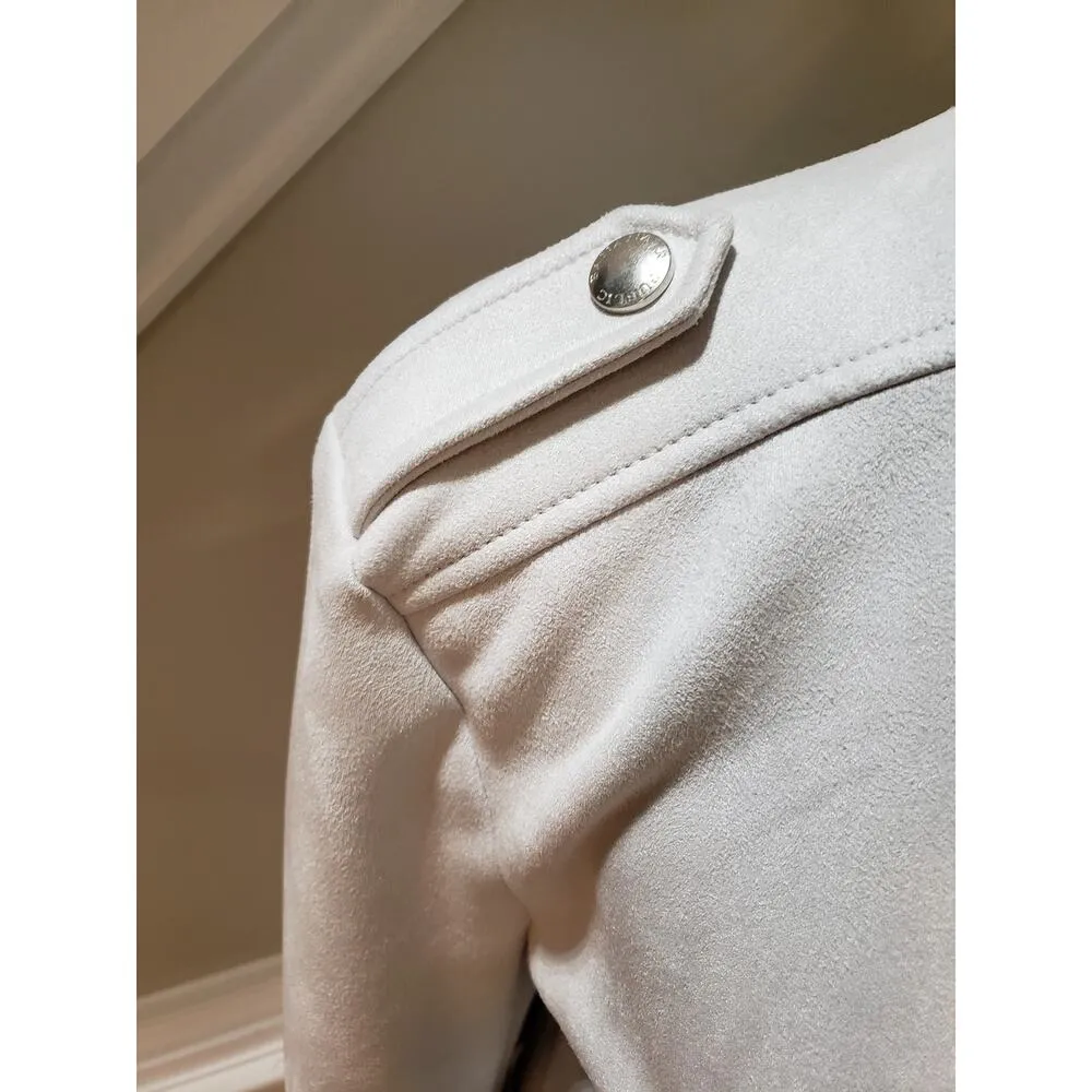 Banana Republic Moto Jacket Women's Size X-Large White Polyester Long Sleeves - Image 4