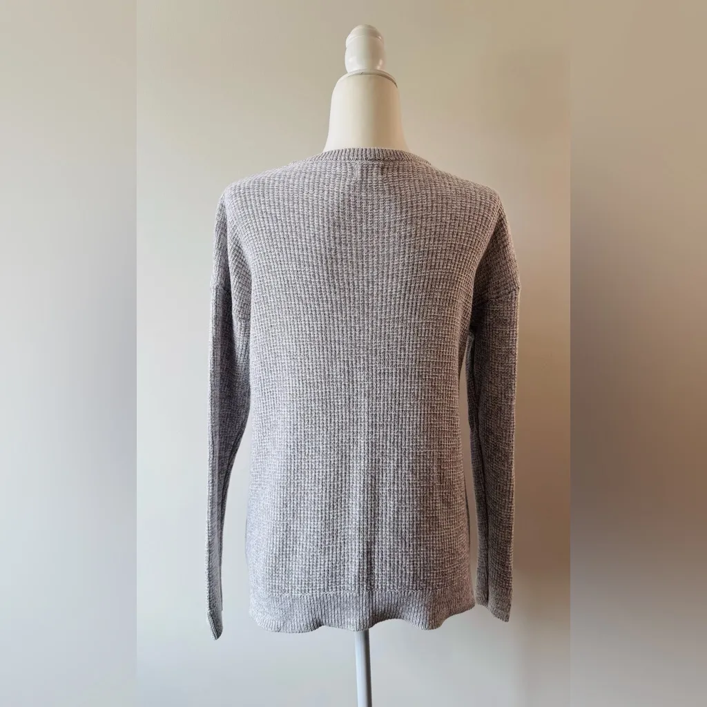 Cotton On Women's Heather Gray Crewneck Woven Sweater Size M - Image 3