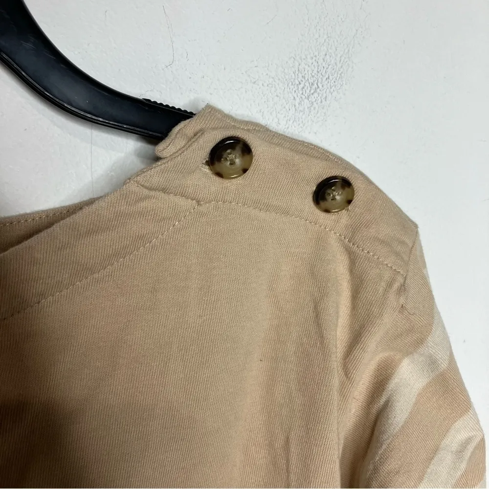 J. Crew tan striped top long sleeve boat‎ neck size XS - Image 3