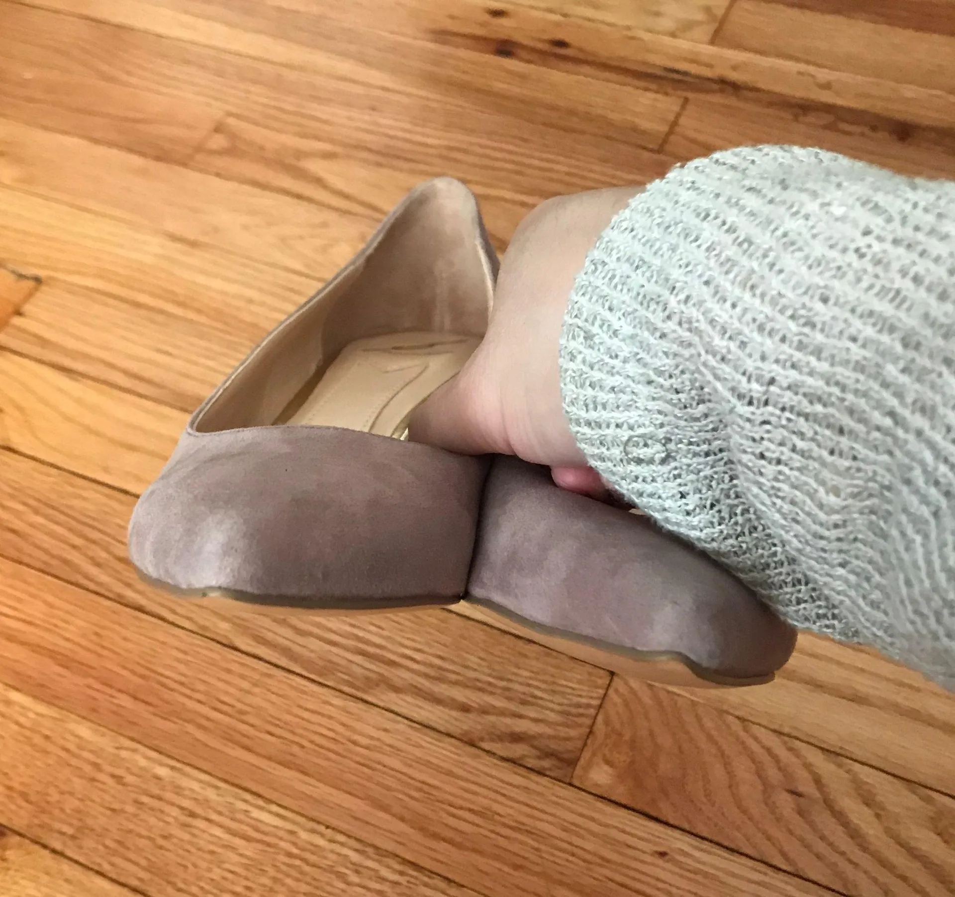 Lilac Karina Suede Block Cage Pointed Pumps - Image 5