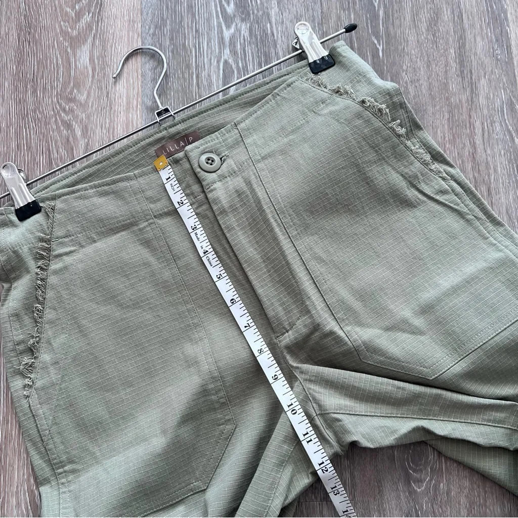 NWT‎ lilla P army green khaki ankle pants Size 4 - Image 4