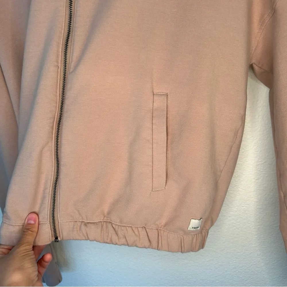 Vuori Laguna Zip Hoodie pink small - Image 4