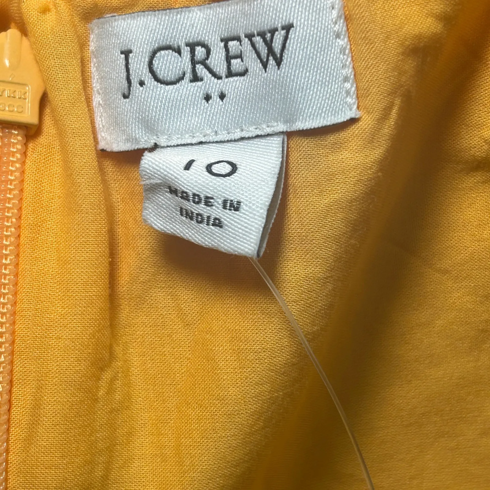 NWT J.Crew Yellow Cotton Eyelet Embroidered Tiered Midi Dress Size 10 - Image 4