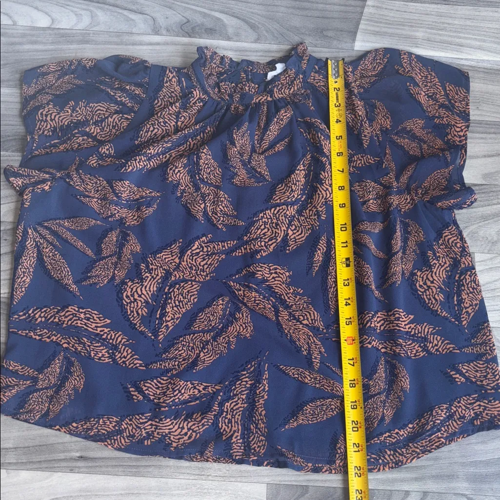 THML Blue and Orange Patterned Blouse - Image 5