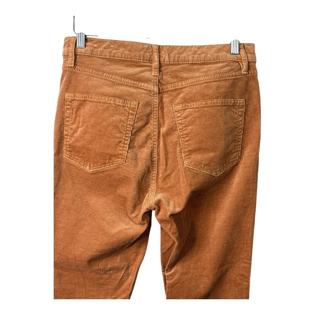 LOFT Corduroy Pants High Waist Golden Tan Brown Comfort Women Size‎ Large - Image 5