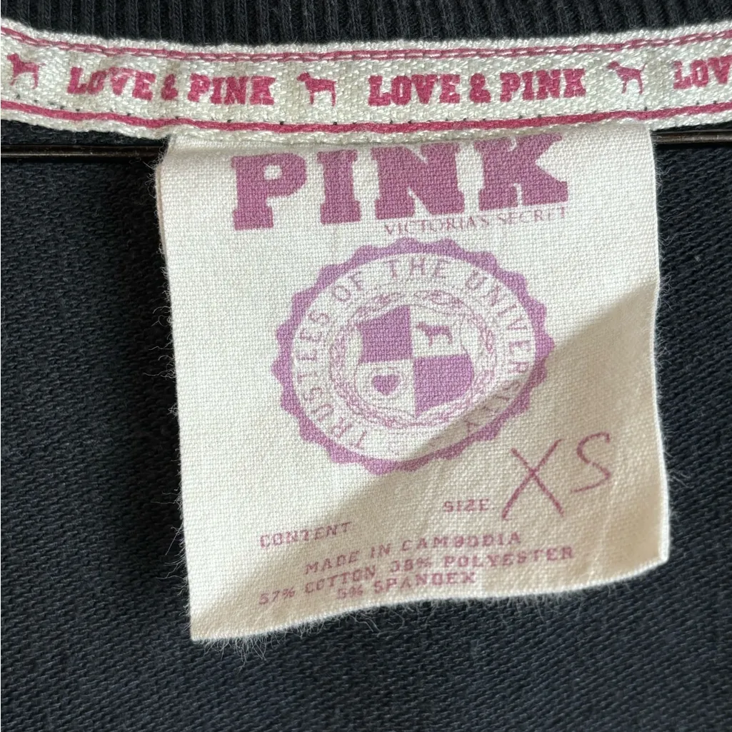 PINK Victoria’s Secret Woman’s Black Y2K Athletic Casual Sweat Dress Size XS - Image 5