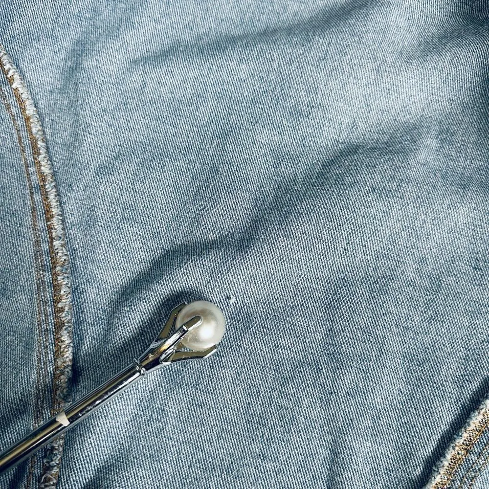 Vintage 80s/90s Cinched Waist Rope Detailed Denim Jacket Blue Size undefined - Image 9