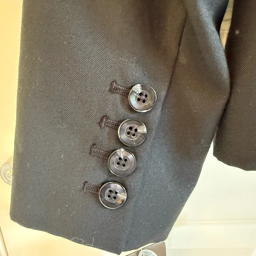 NWT Merona Women Sz 8 Black Blazer Jacket Career Workwear Single Button Pockets - Image 3