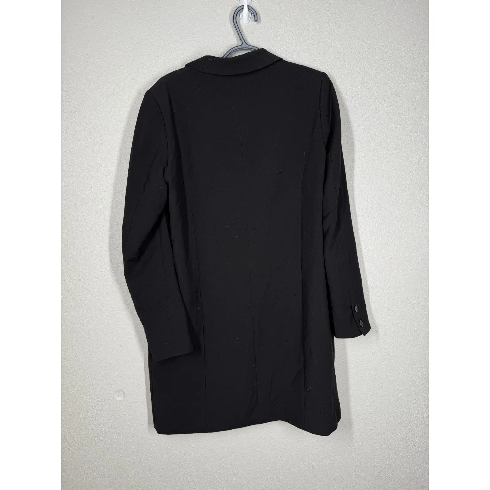 Silence + Noise Womens Black Longline Blazer Jacket Sz L Preppy Academia Classic - Image 5