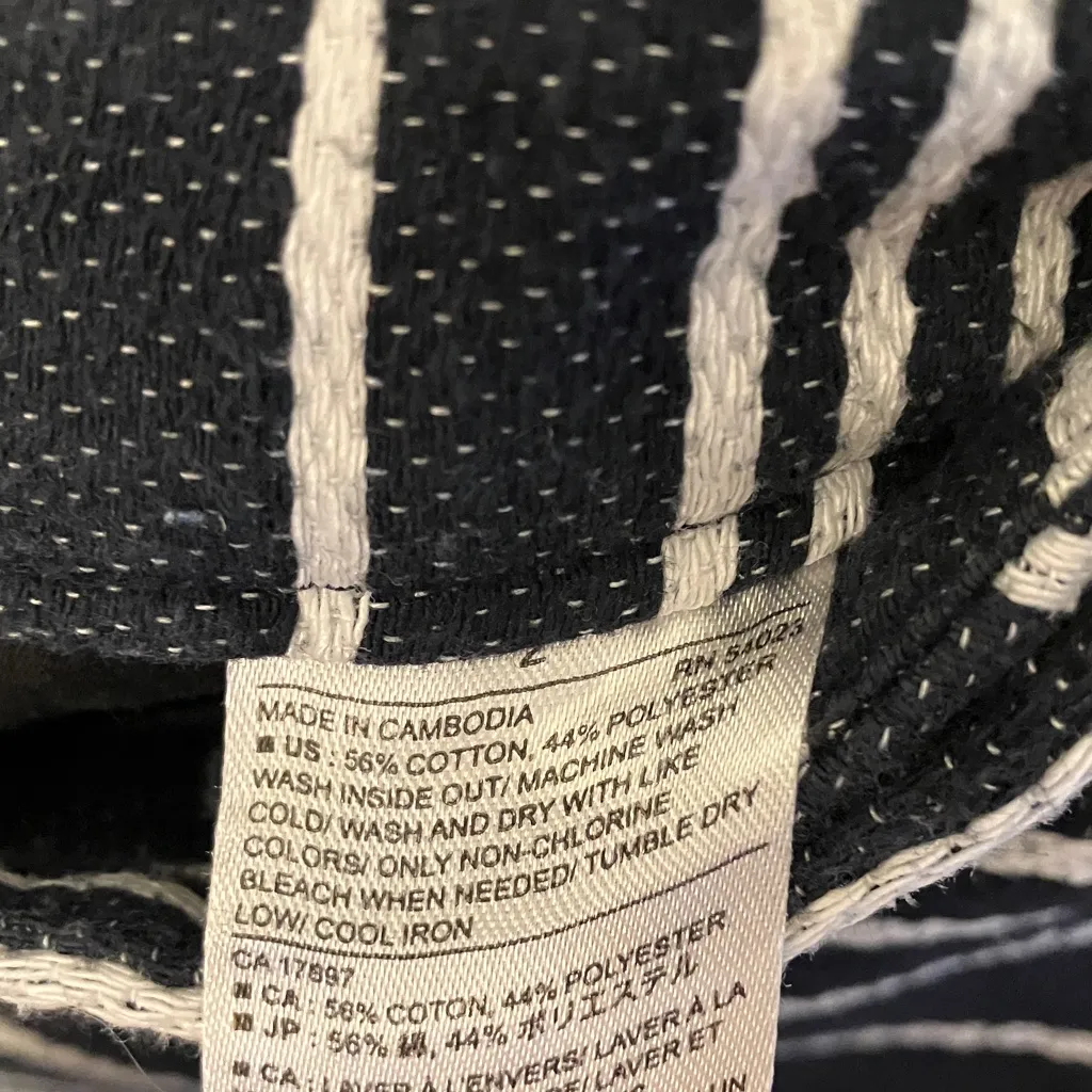 Banana Republic: Black & White Nautical Striped Shorts- Cotton Blend- 2 - Image 11