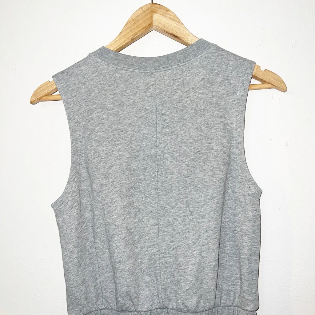 Nike women’s sleeveless gray varsity logo shorts romper - Image 9