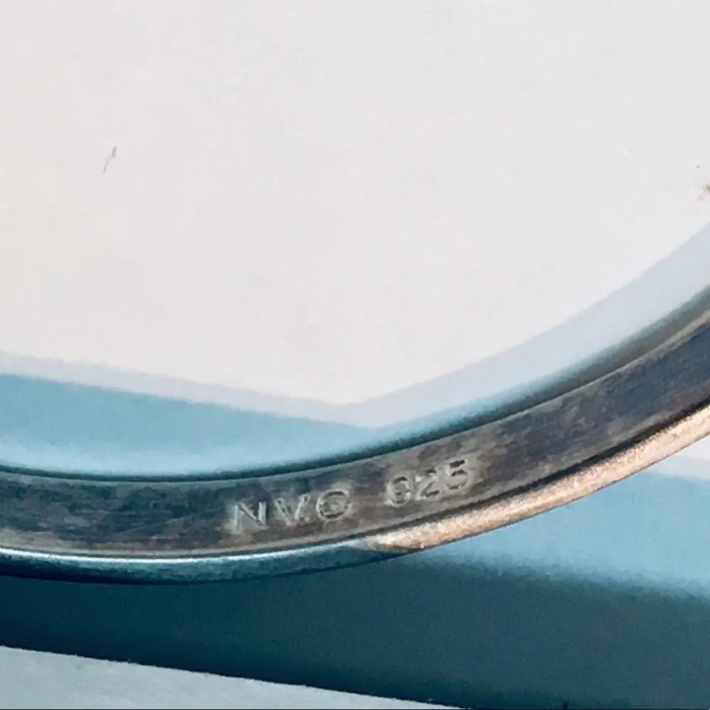 NVC 925 Sterling Silver Love Believe Dream Cuff Bracelet - Image 7