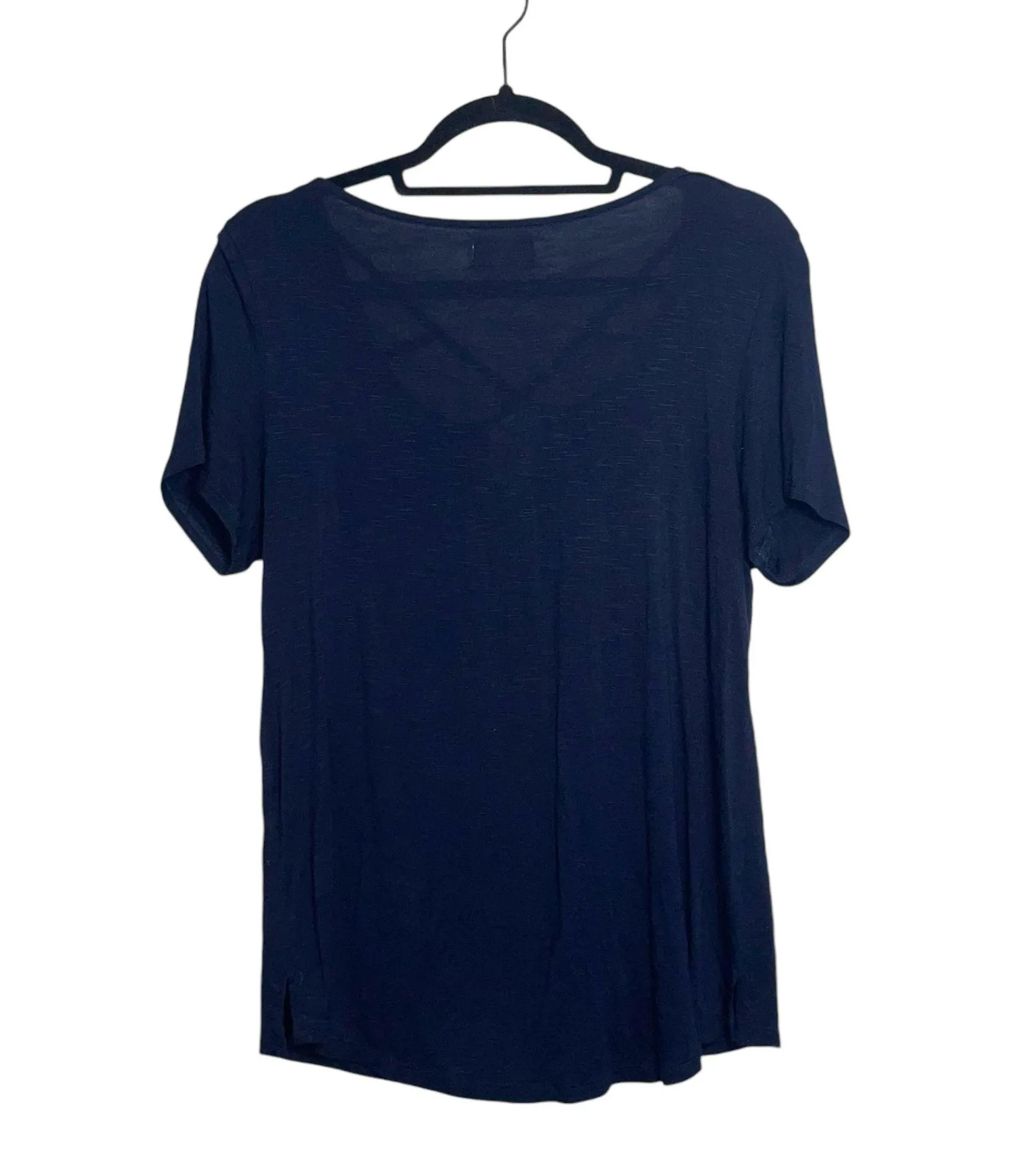 Maurices 24/7 Navy Blue Keyhole Strappy Front Short Sleeve Tee - Image 5