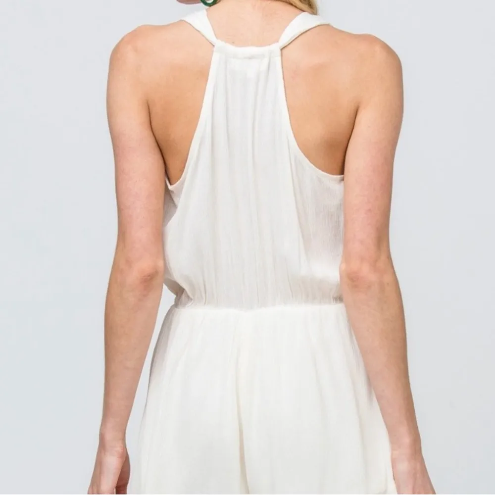 Entro Embroidered floral Suplice romper size S - Image 3