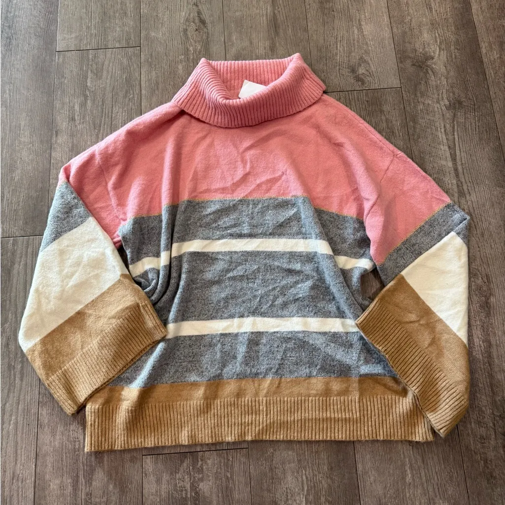 H by Halston Multicolor Turtleneck Sweater - Image 3