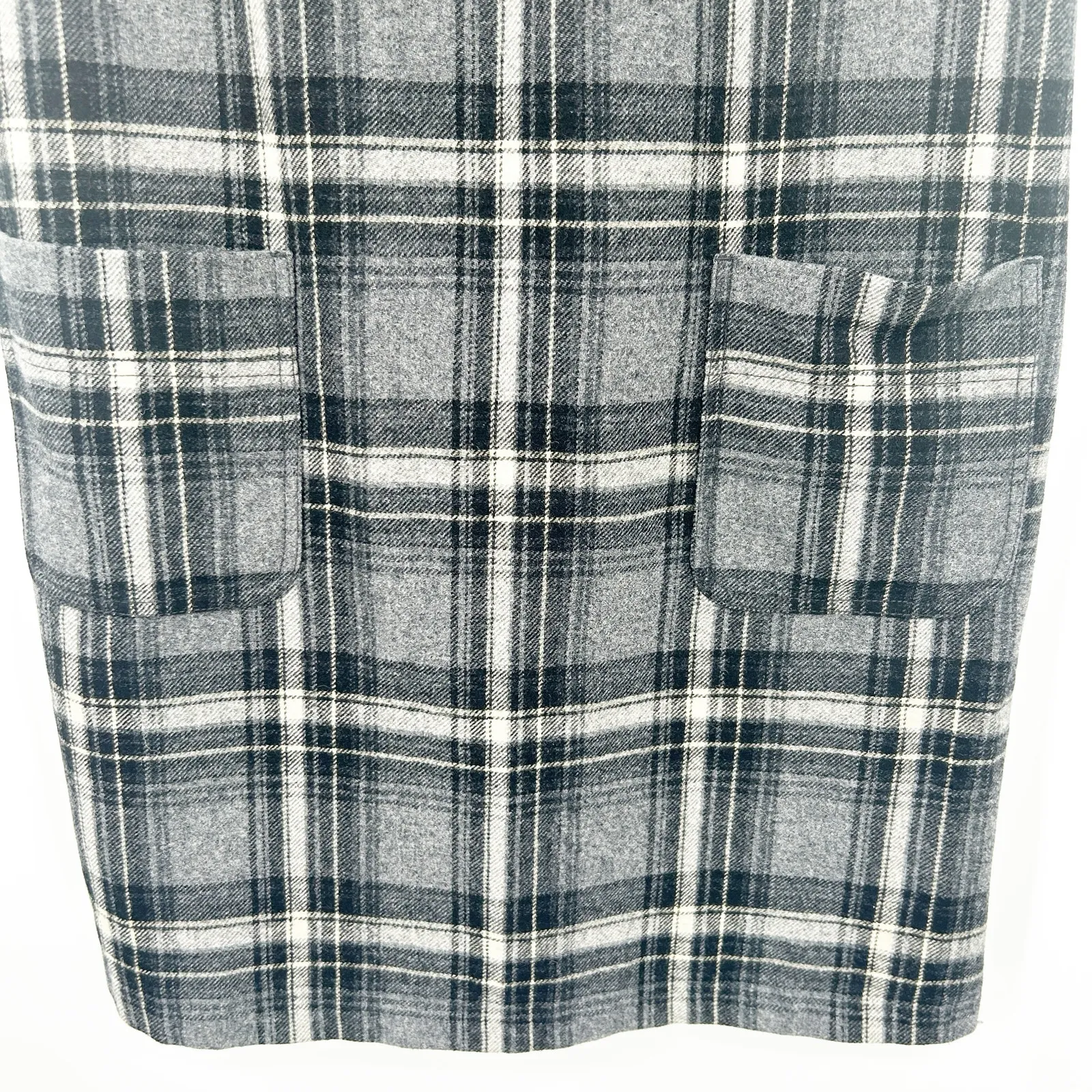Gap Womens Y2K Fall Preppy Dark Academia Plaid Wool Blend Shift Dress Size‎ 6 - Image 4