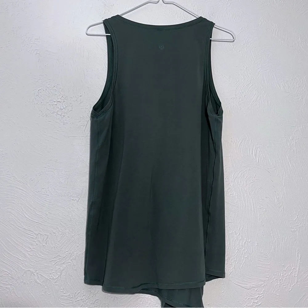 LULULEMON- Knot A Problem Tank Graphite Green Athletic Training Workout Top SZ 6 - Image 2