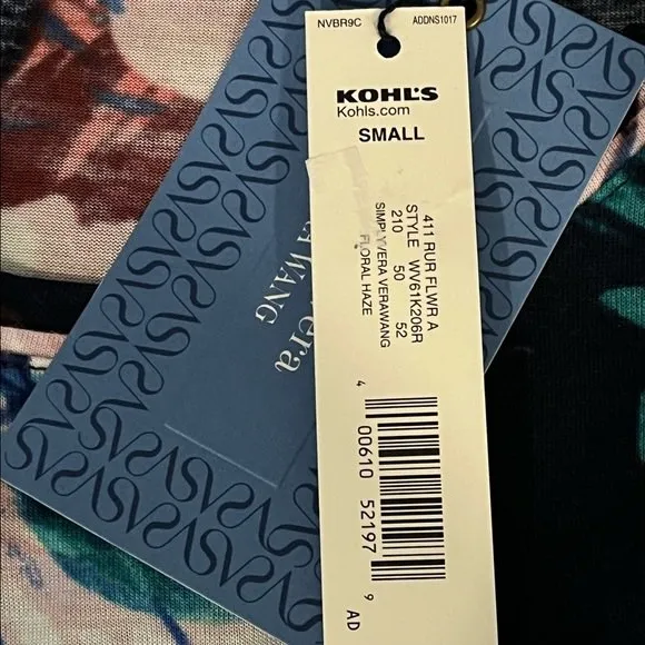 NWT Simply Vera Vera Wang FLORAL HAZE Short Sleeve Shirt & Flowy Skirt Set Small - Image 7