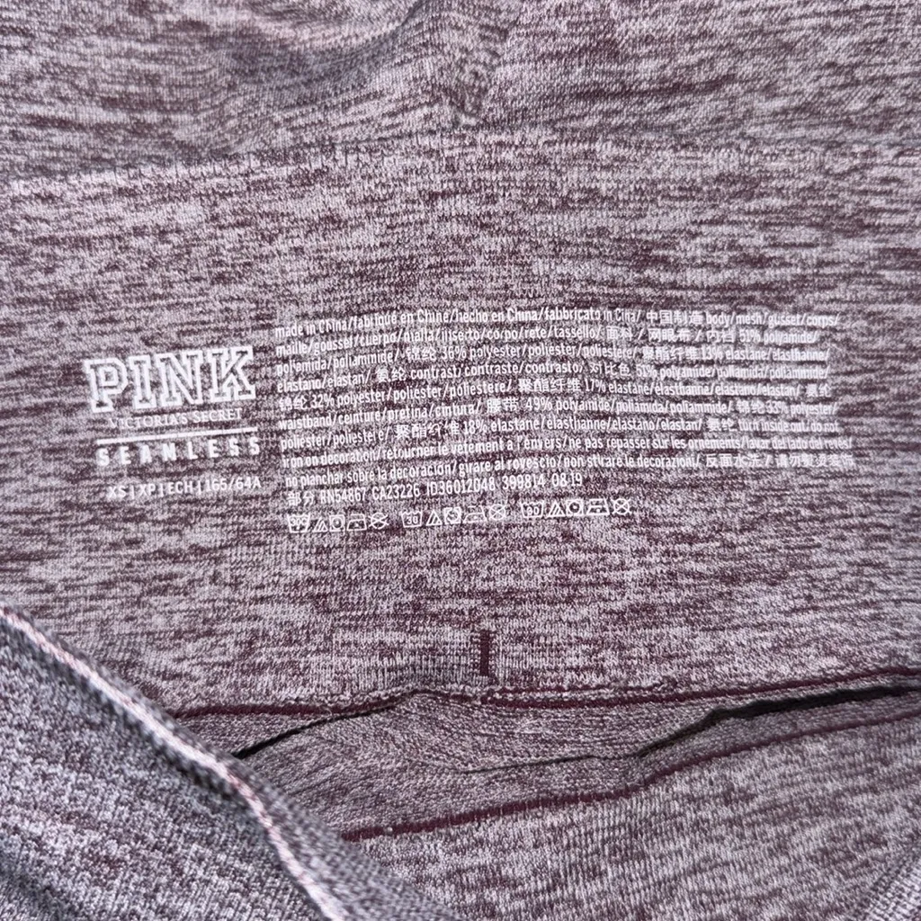 Victoria's Secret PINK Seamless Tight Leggings High Rise Purple Women’s XS - Image 12