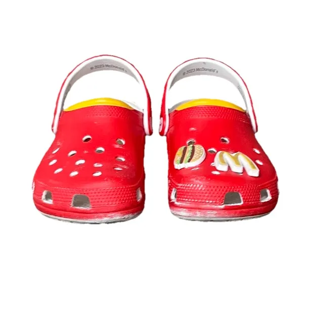 Crocs x McDonald’s Classic Clogs Red Yellow Men’s M5 Women’s W7 209858-90H - Image 2