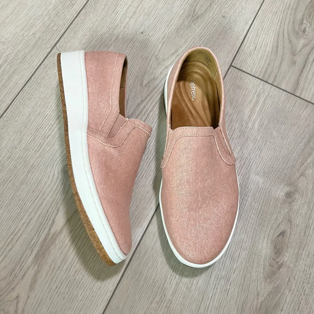 Aetrex Cameron Pink Sparkle Shoes- Size 7 - Image 4