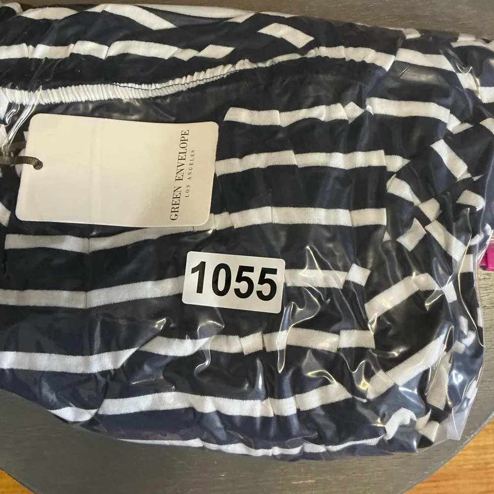 Green Envelope Black and White Sleeveless Sundress Size L - Image 3