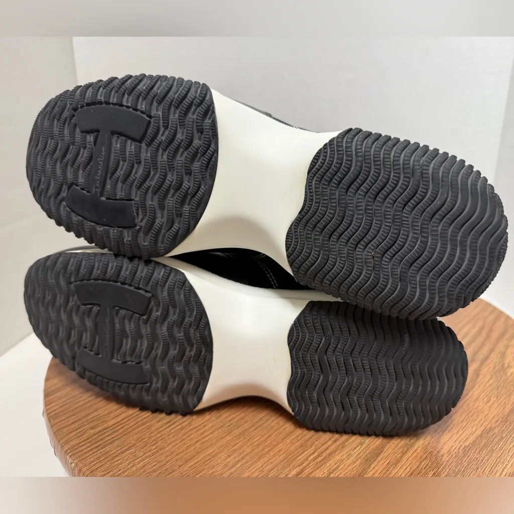 Hogan Women’s Perforated Black & White Metallic Leather Sneakers Size 8 - Image 8