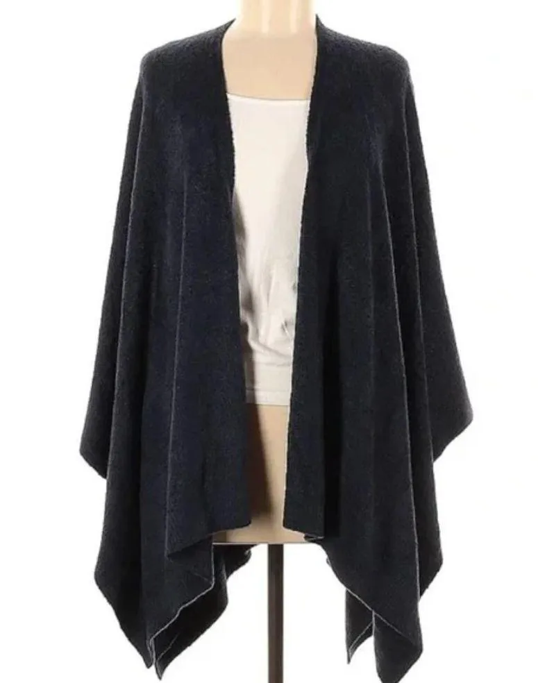 Barefoot Dreams Calypso Cardigan S/M CozyChic Lite Island Wrap Black Open Front - Image 1