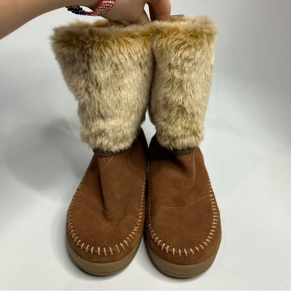 Toms‎ Nepal Suede mixed media pull on boots size 7 - Image 3