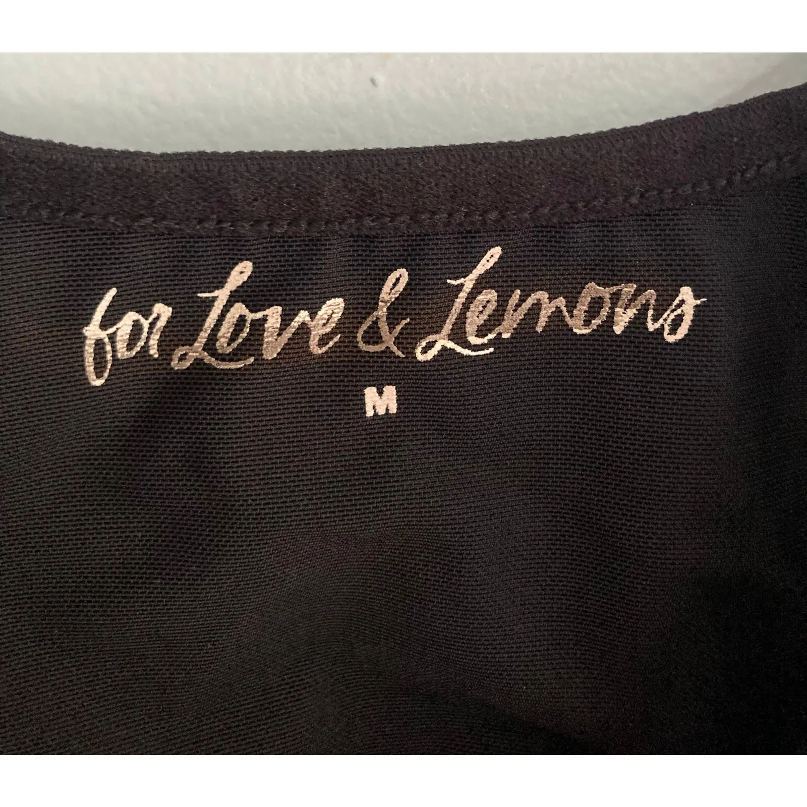 For Love and Lemons Ribbed Bralette Black Medium NWOT - Image 7