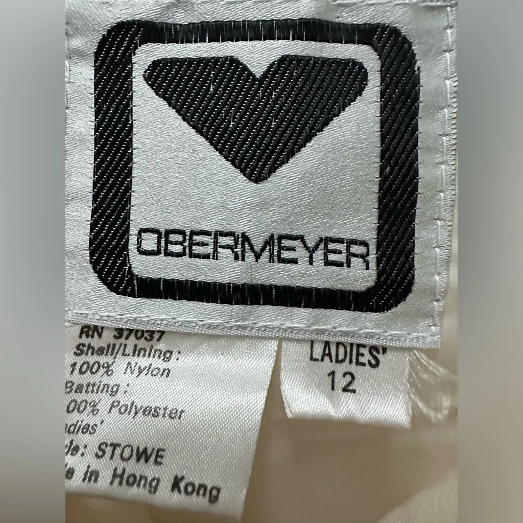 Obermeyer Off-White Puffer Vest vintage size 12 - Image 3