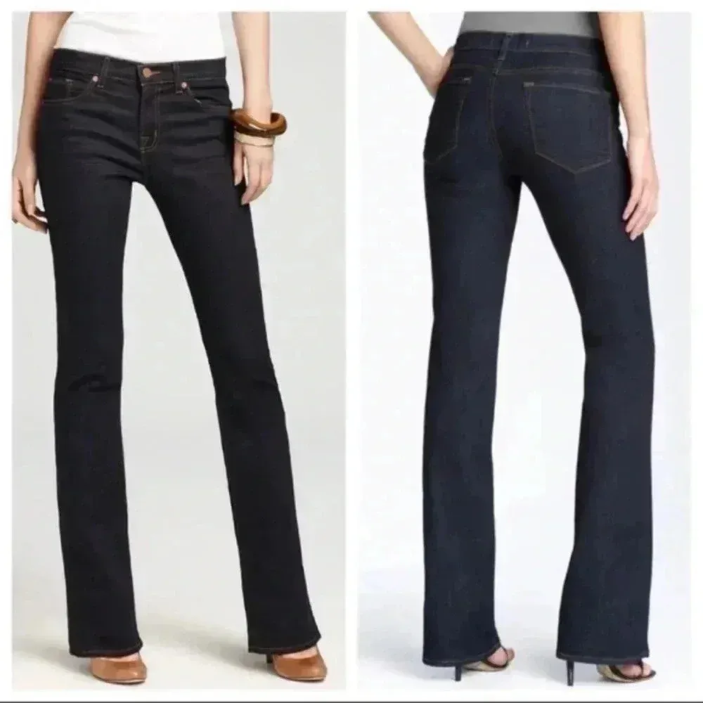 J Brand Boot Leg Jeans Low Rise 818 Ink Medium Wash Y2K Size 26 - Image 2