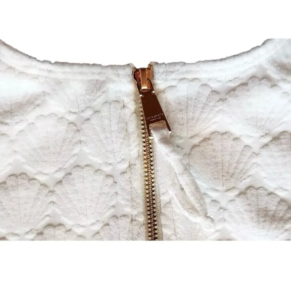 Kate Spade Belted Long Sleeve One Piece rash guard Shell Jacquard Swimsuit NEW - Image 6