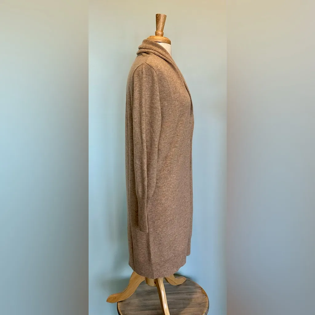 Quince Mongolian 100% Cashmere Duster Cardigan Sweater Size Large NWT Oatmeal - Image 14
