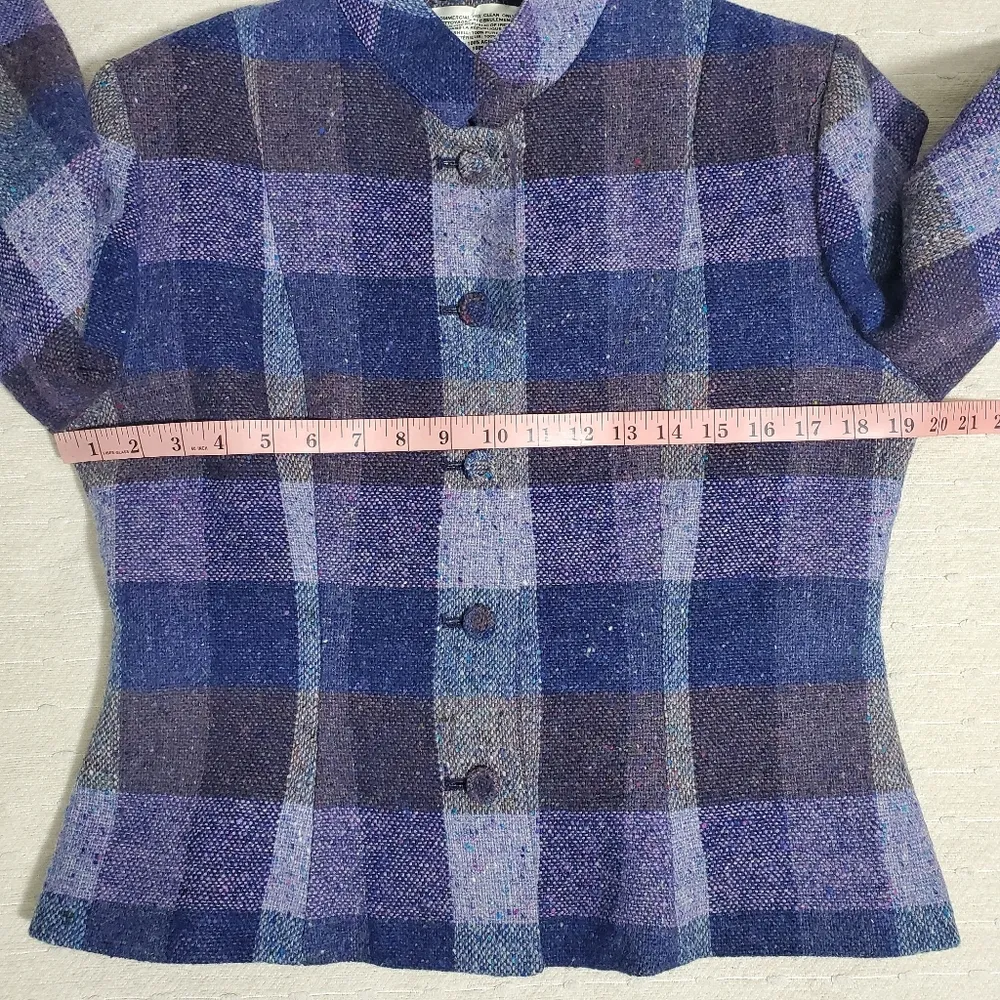 The International Fashion Shop Bunratty Cottage Donegal Tweed Wool Blazer Size14 Blue Size 14 - Image 4