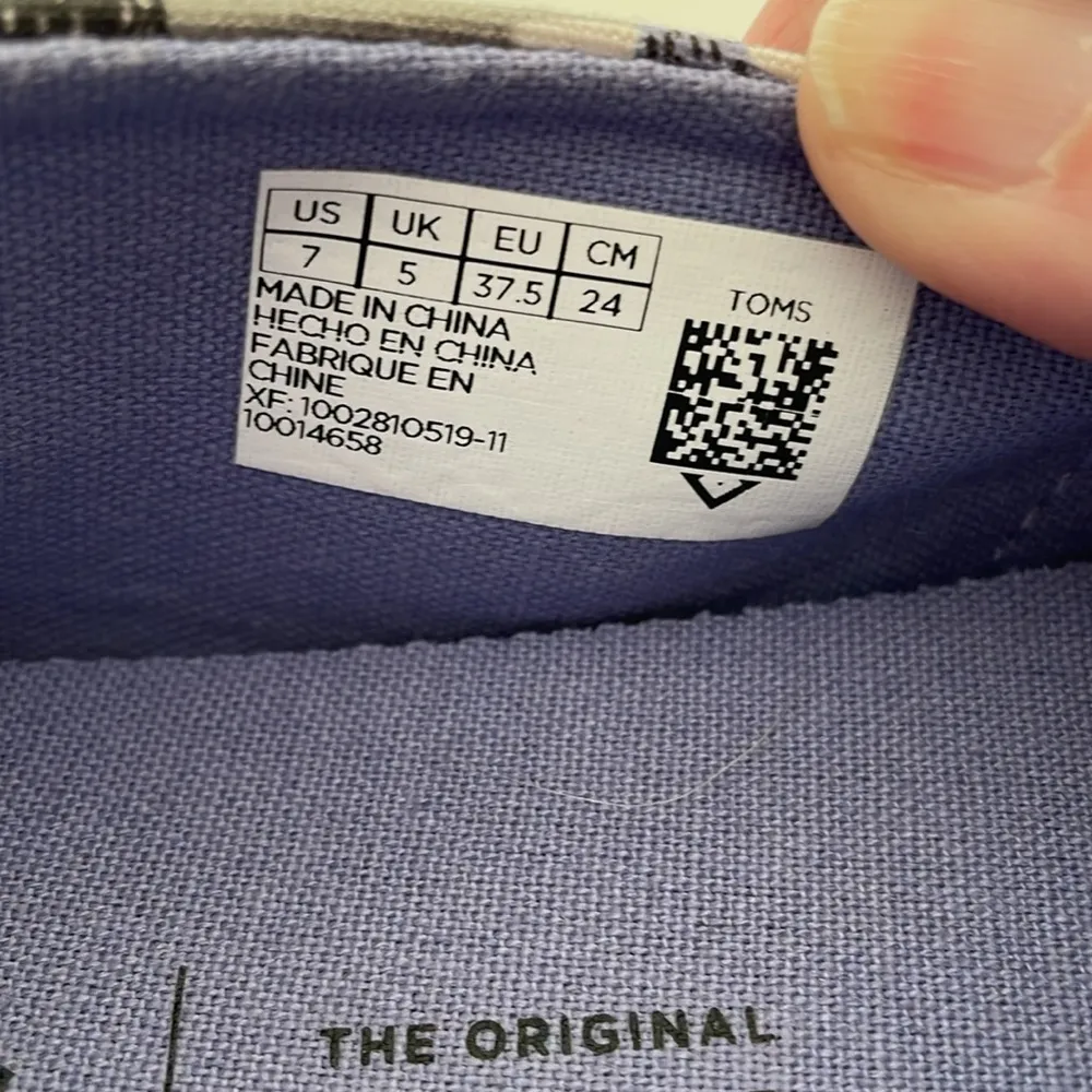 Toms  Sloth Grey Slip On Shoes 7 - Image 5