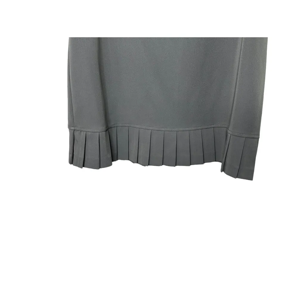 Courtenay Gray Straight Below The Knee Pleated Trim Skirt Women's 14 New - Image 5